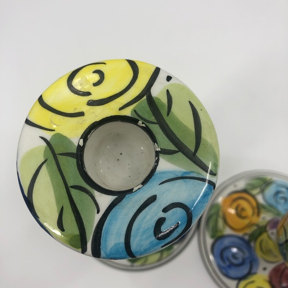 ✨Vintage Floral Portugal Ceramic Candleholder Set - Picture 8 of 10